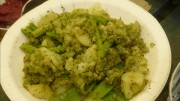 高原野菜、バジルペーストポテト