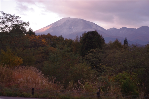 早朝の黒姫山